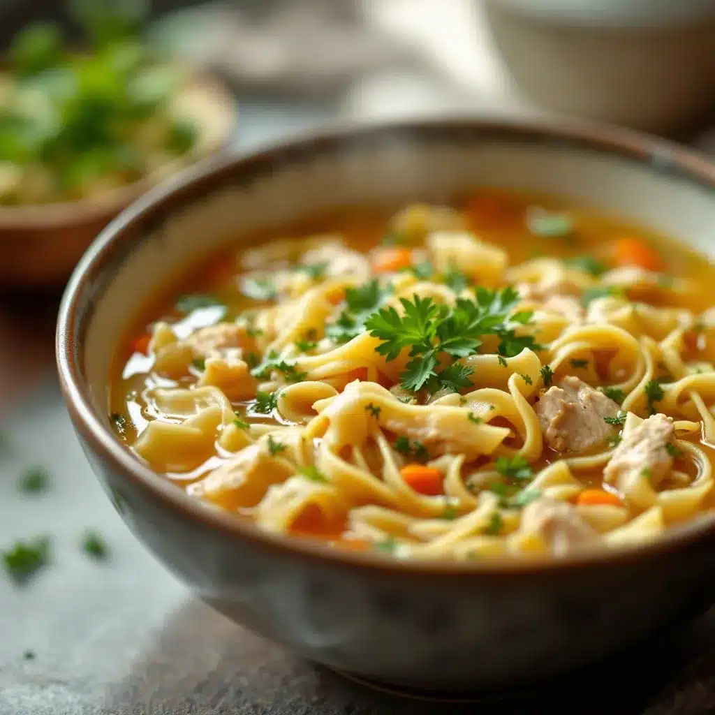 homemade chicken noodle soup preparation steps