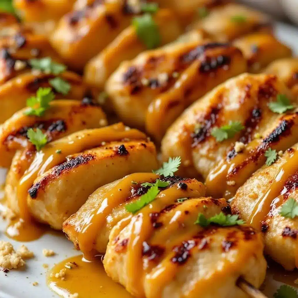 honey mustard grilled chicken skewers - featured image
