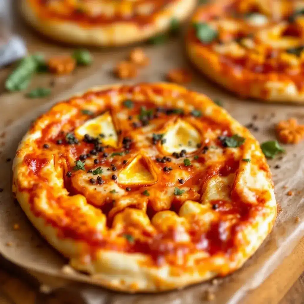 jack-o-lantern face pizzas preparation steps