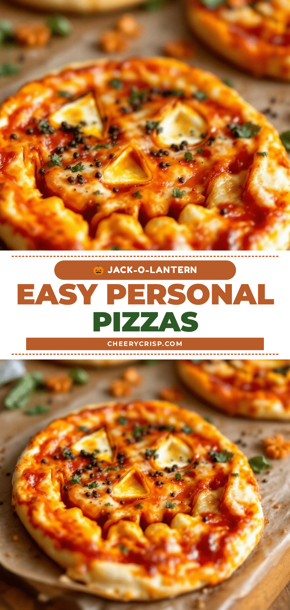 jack-o-lantern face pizzas recipe