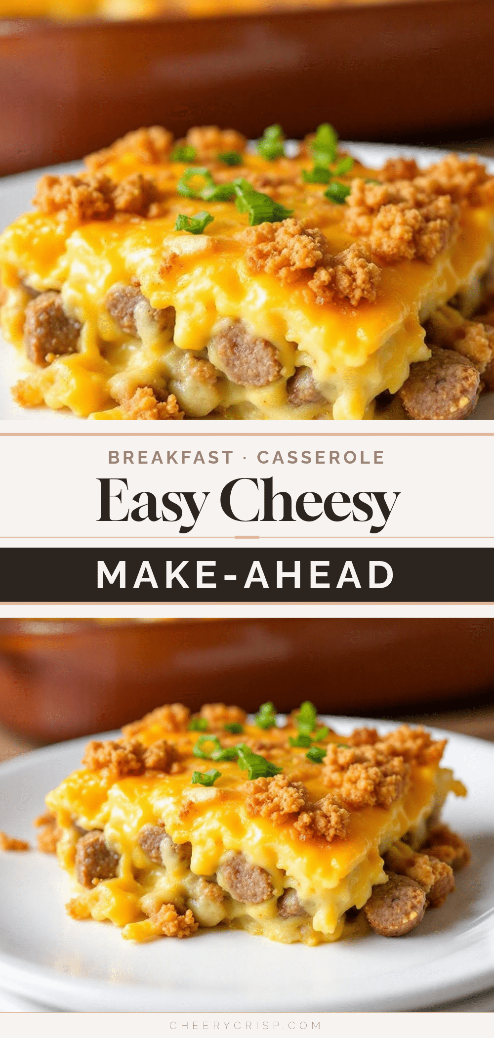 make-ahead breakfast casserole with sausage and cheese recipe