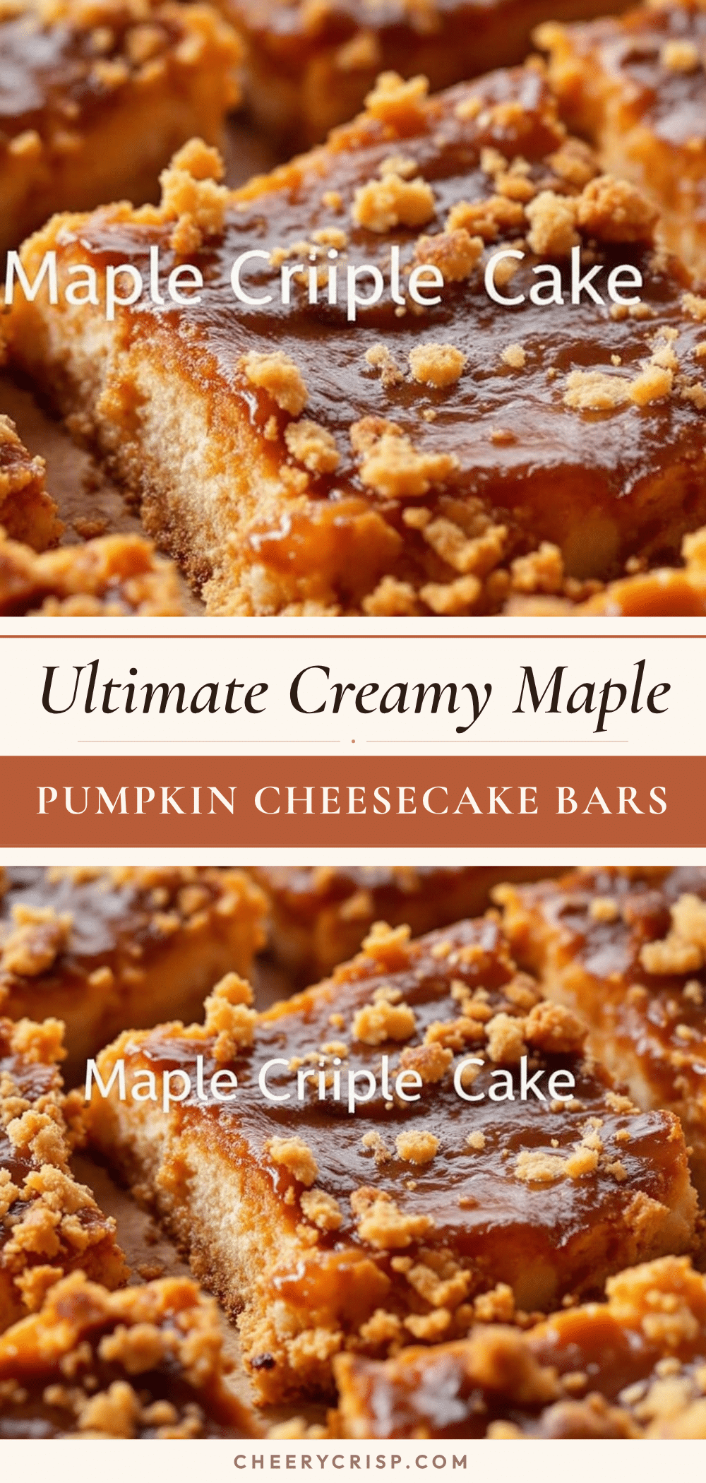 maple pumpkin cheesecake bars recipe