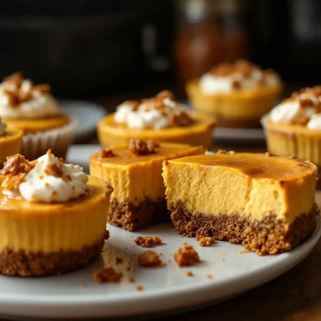 mini pumpkin cheesecakes preparation steps