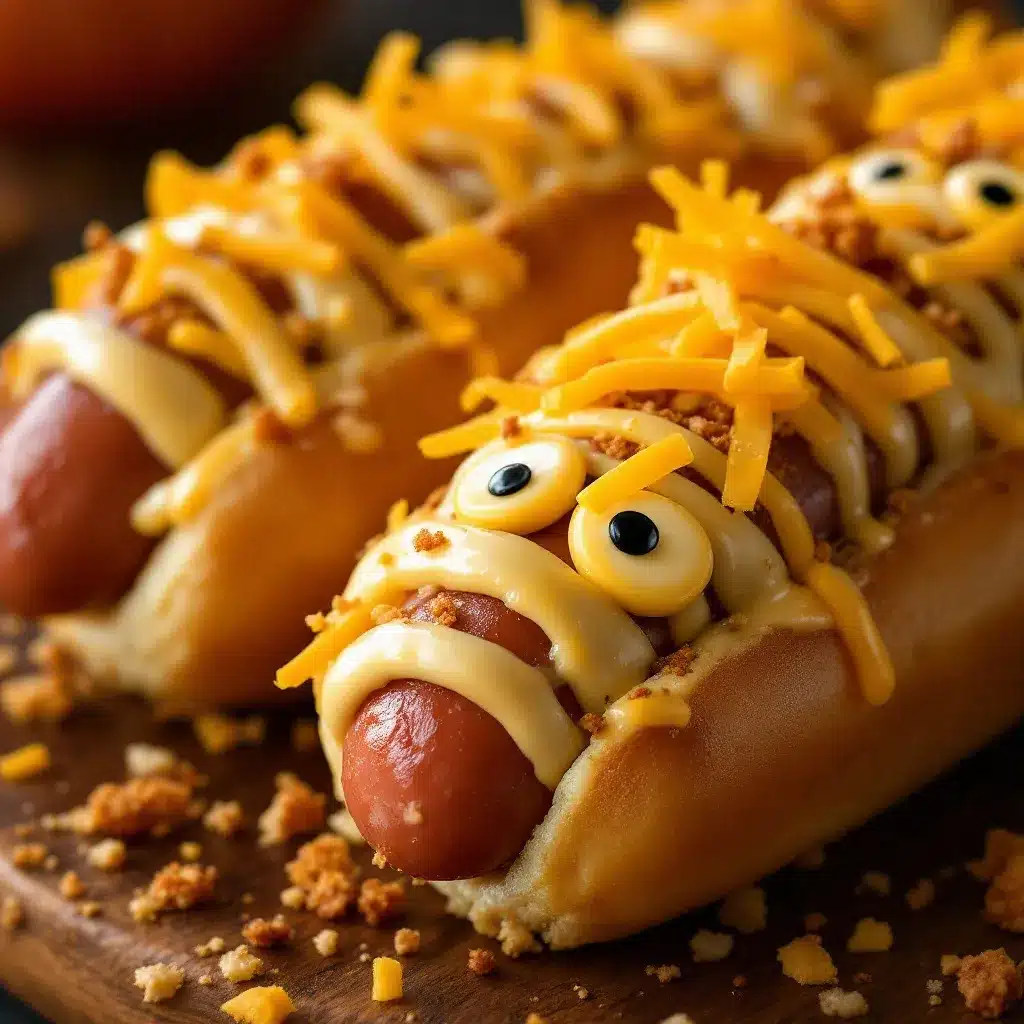 mummy hot dogs preparation steps