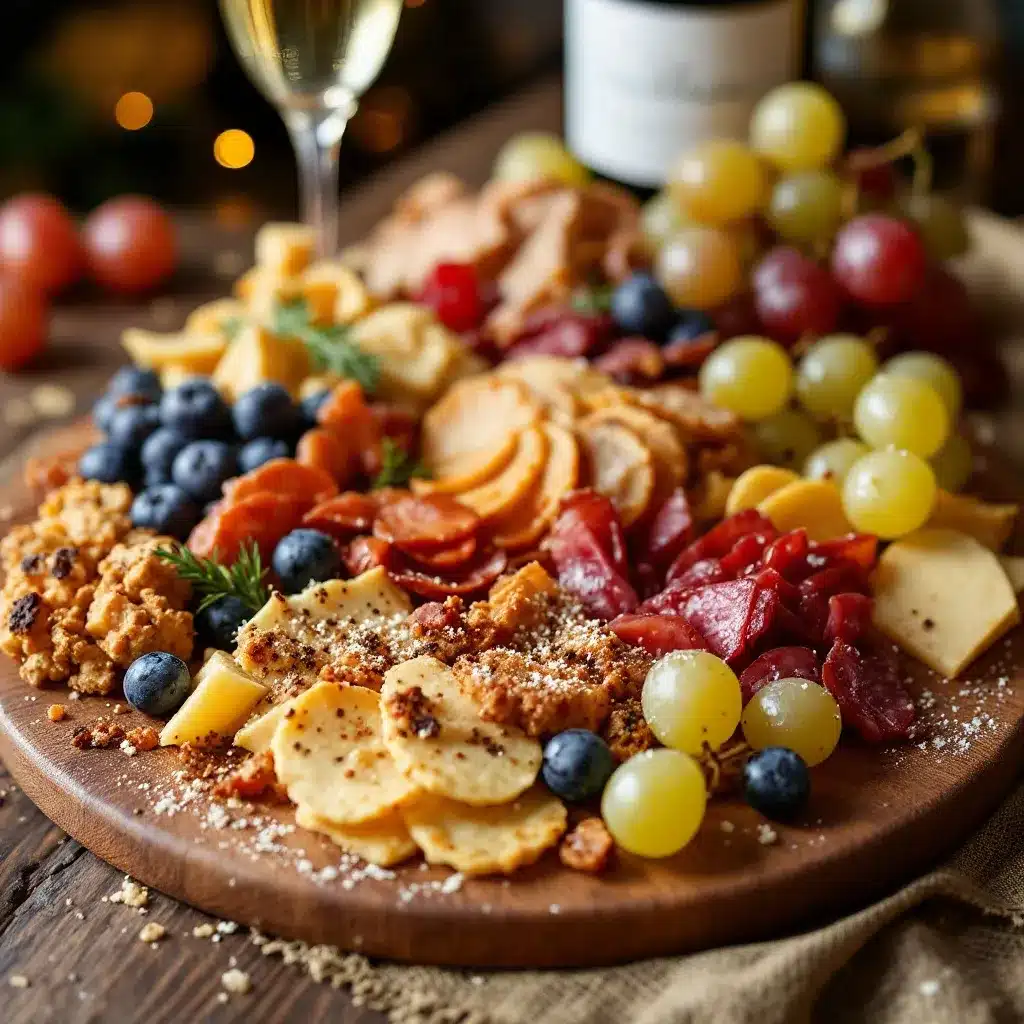 New Years Eve Charcuterie Board preparation steps