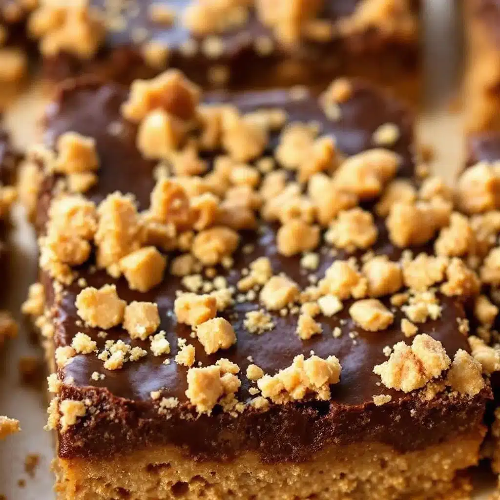 no-bake chocolate peanut butter lunchbox bars - featured image