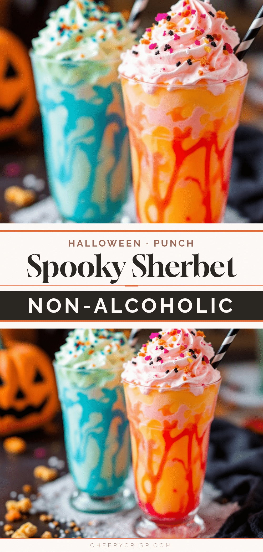 non-alcoholic halloween punch with sherbet float recipe