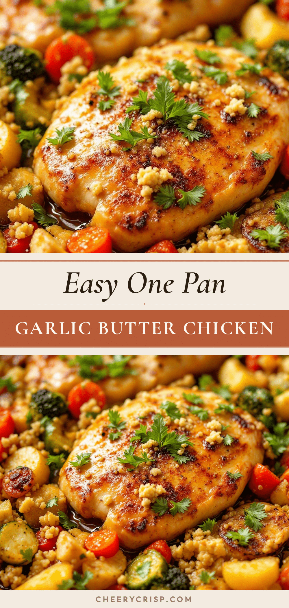 one-pan garlic butter chicken and vegetables recipe