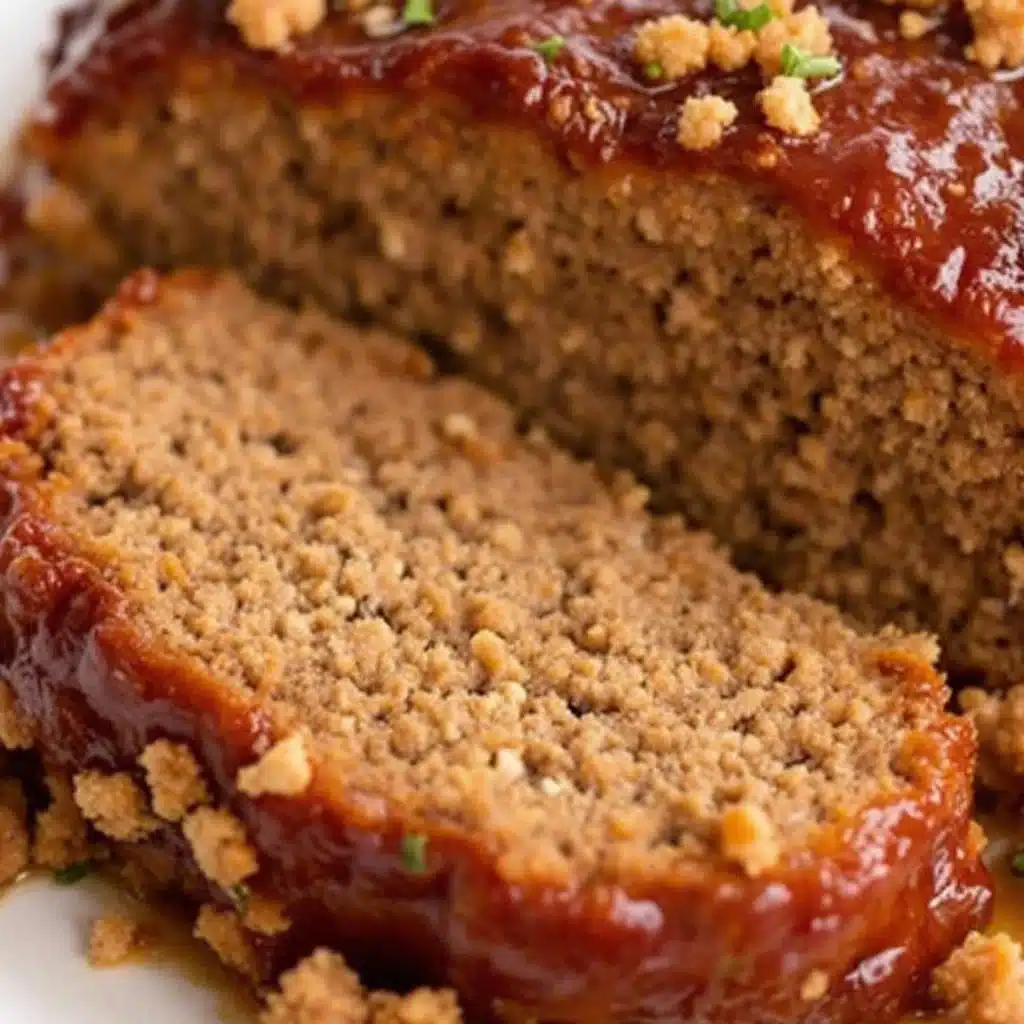 one-pan meatloaf with brown sugar glaze - featured image