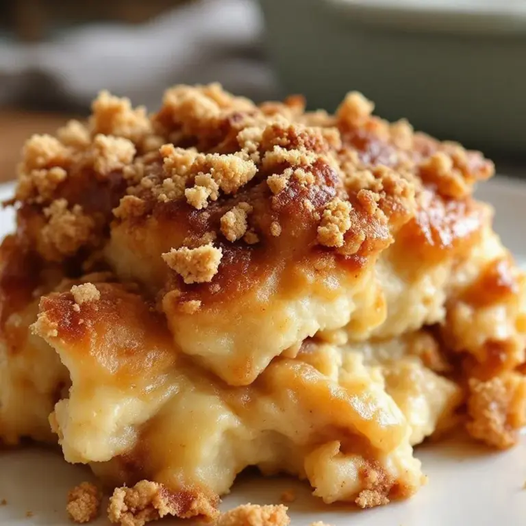 overnight cinnamon roll casserole - featured image