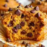 pumpkin chocolate chip muffins - featured image