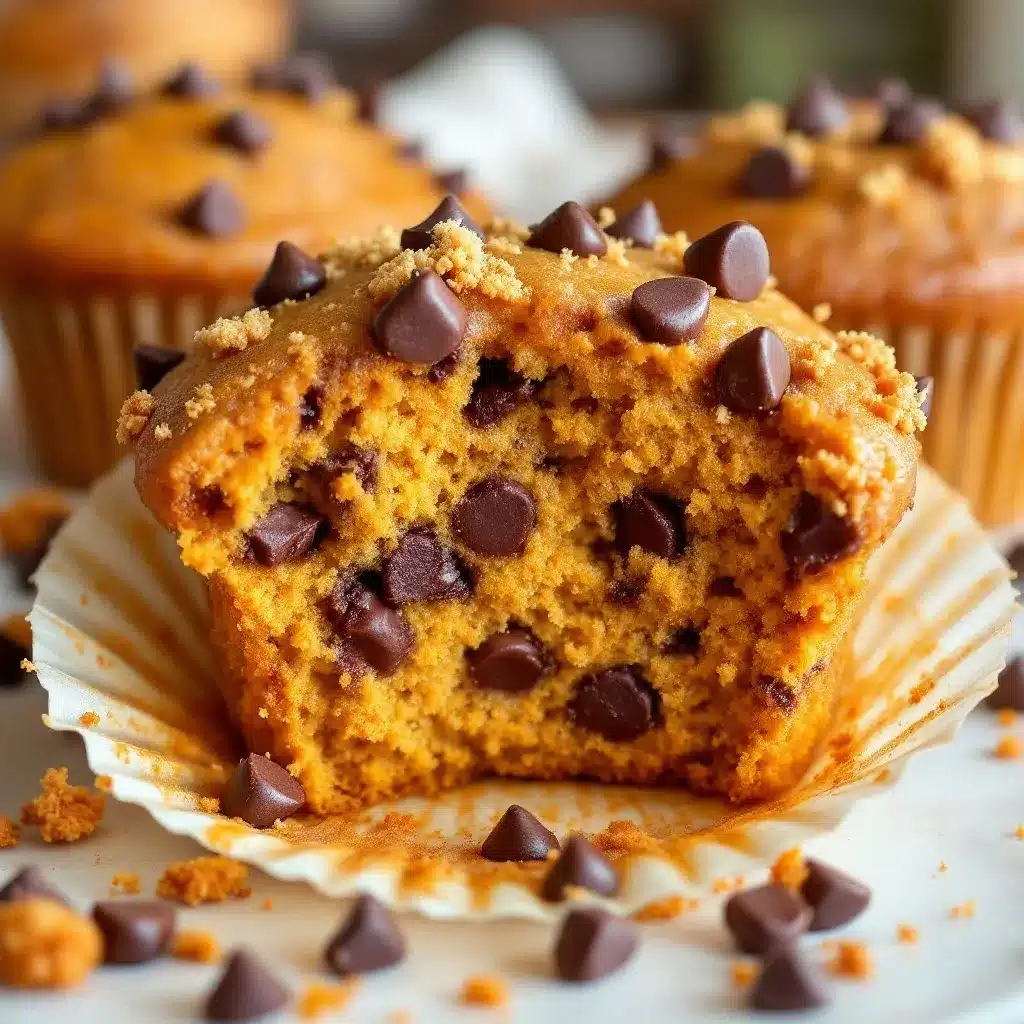 pumpkin chocolate chip muffins preparation steps