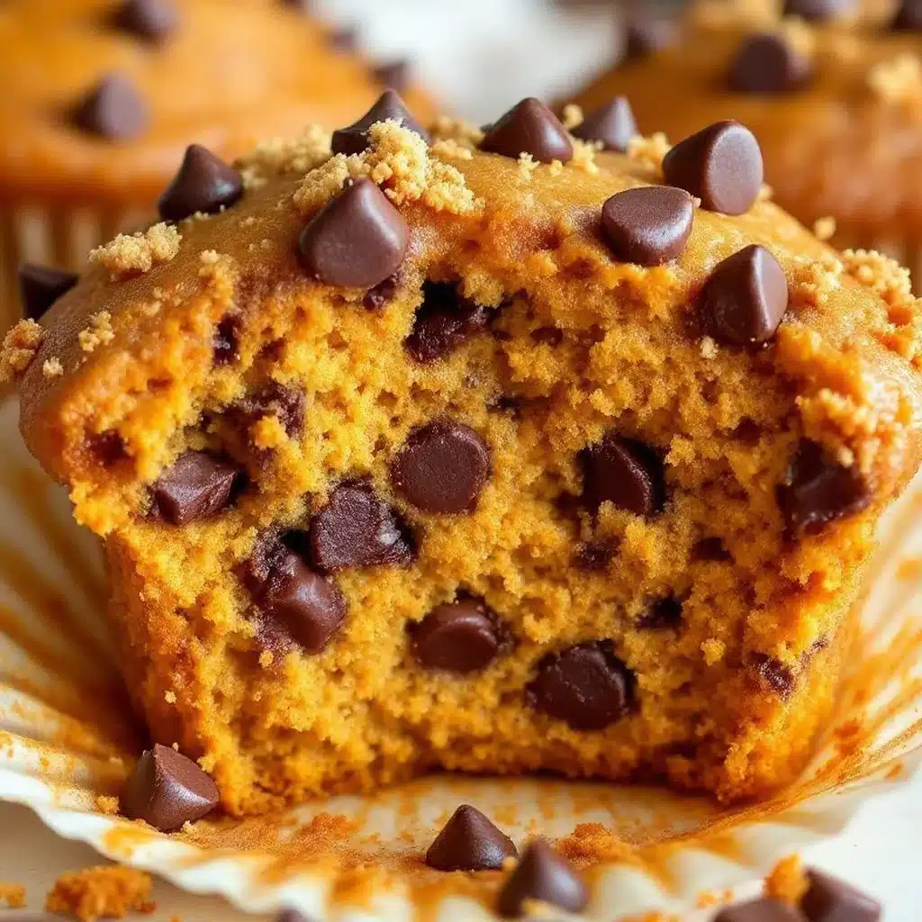 pumpkin chocolate chip muffins - featured image