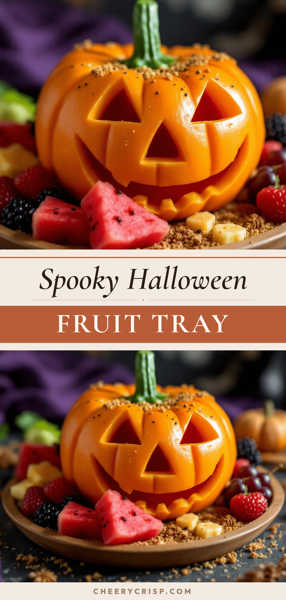 pumpkin watermelon fruit tray recipe