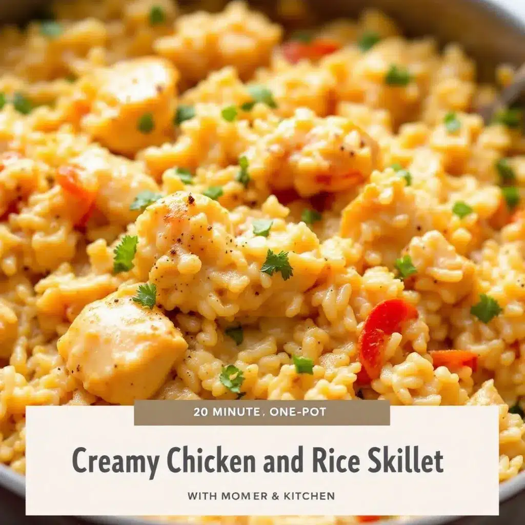 Quick Creamy Chicken and Rice Skillet preparation steps