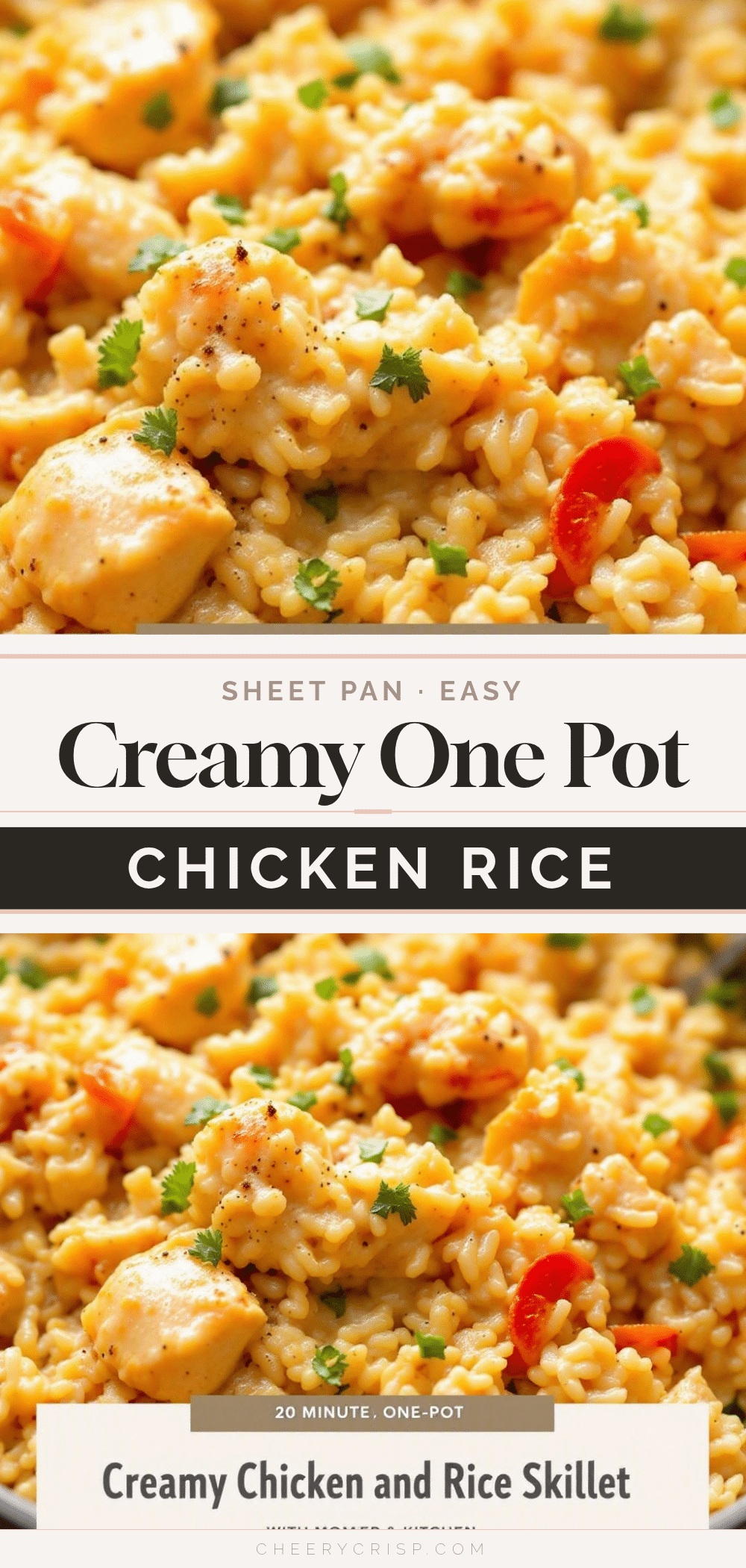 Quick Creamy Chicken and Rice Skillet recipe
