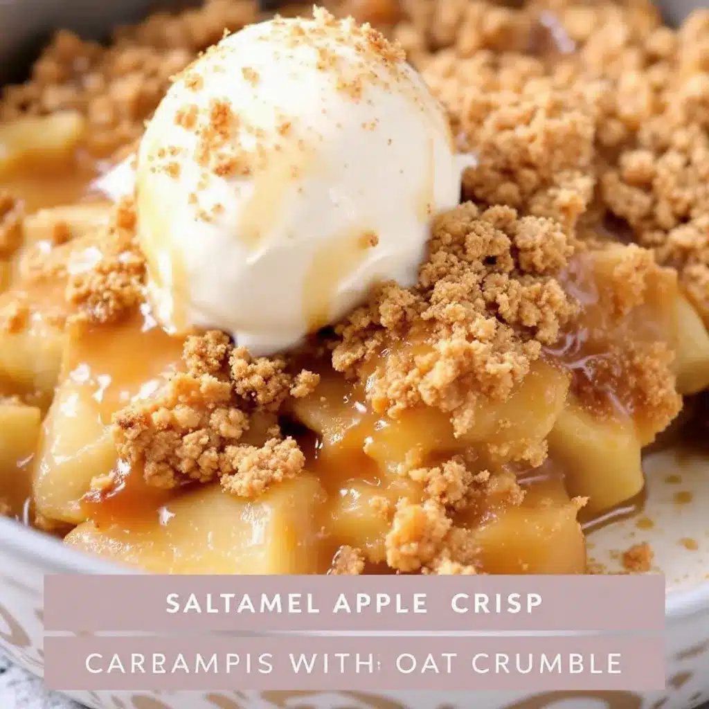 salted caramel apple crisp preparation steps