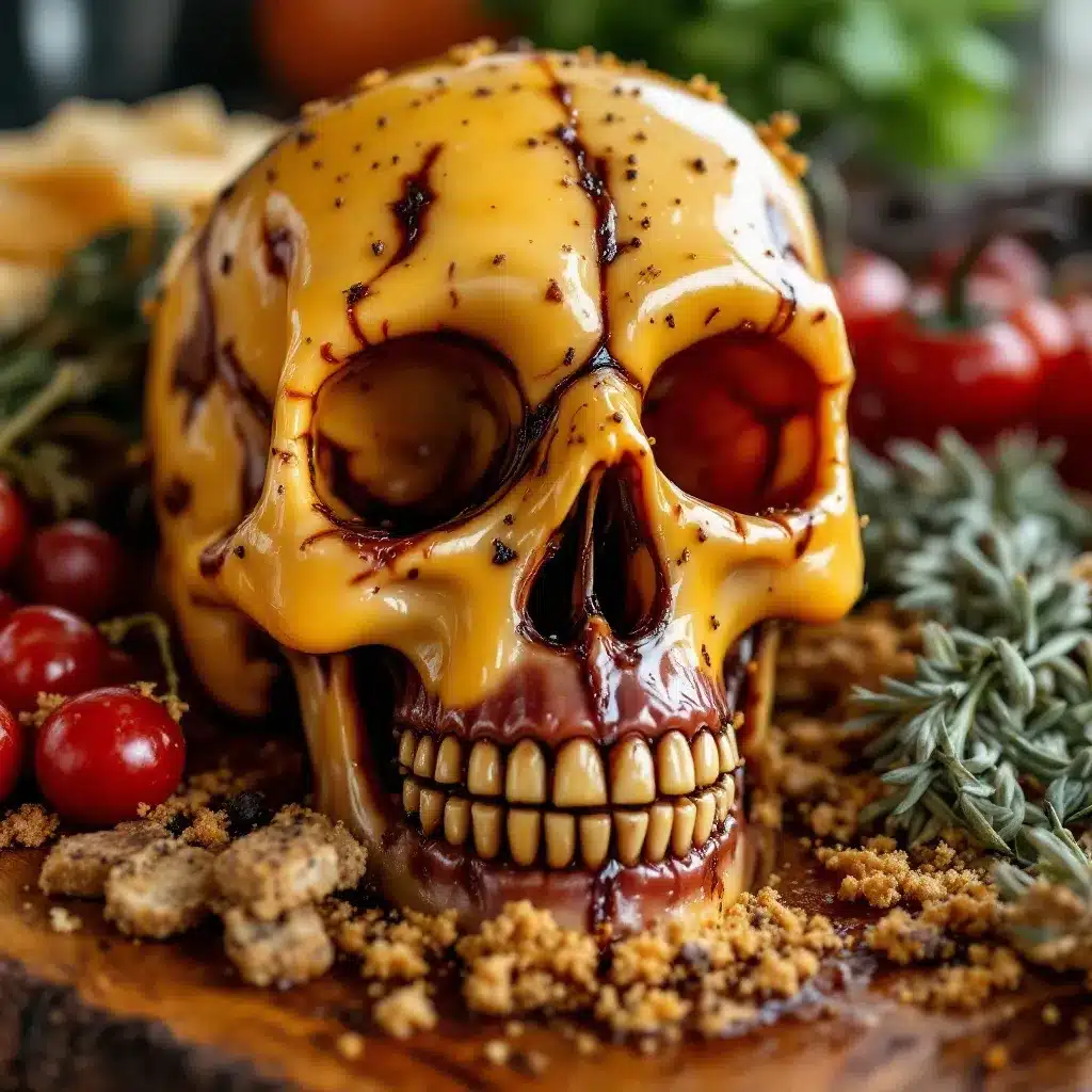 Savory charcuterie skulls for Halloween parties preparation steps