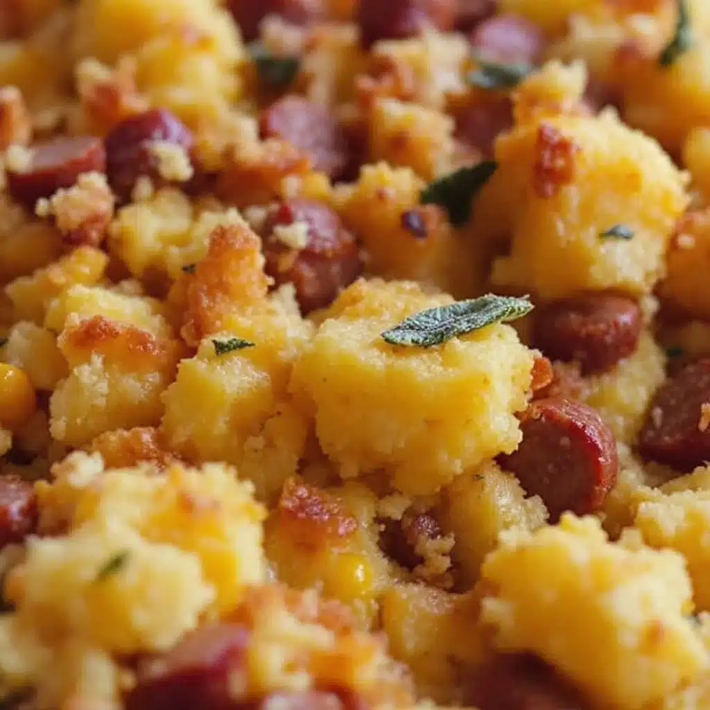 savory cornbread stuffing with sausage and sage - featured image