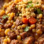 slow cooker beef and barley stew - featured image