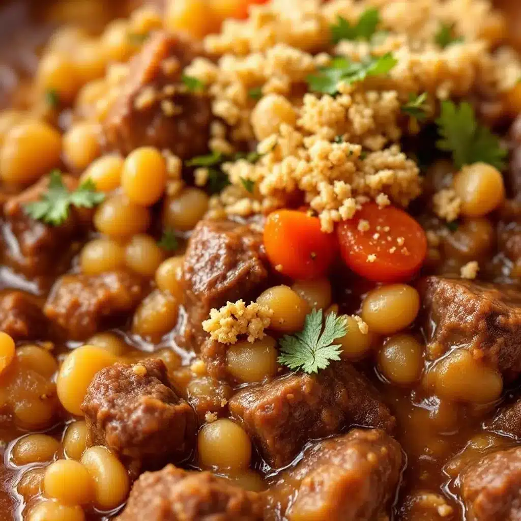 slow cooker beef and barley stew - featured image