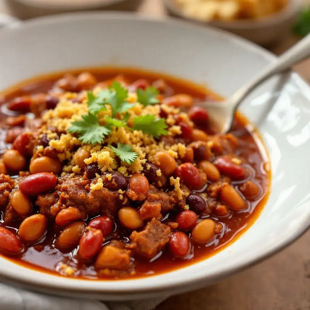 slow cooker beef and bean chili preparation steps