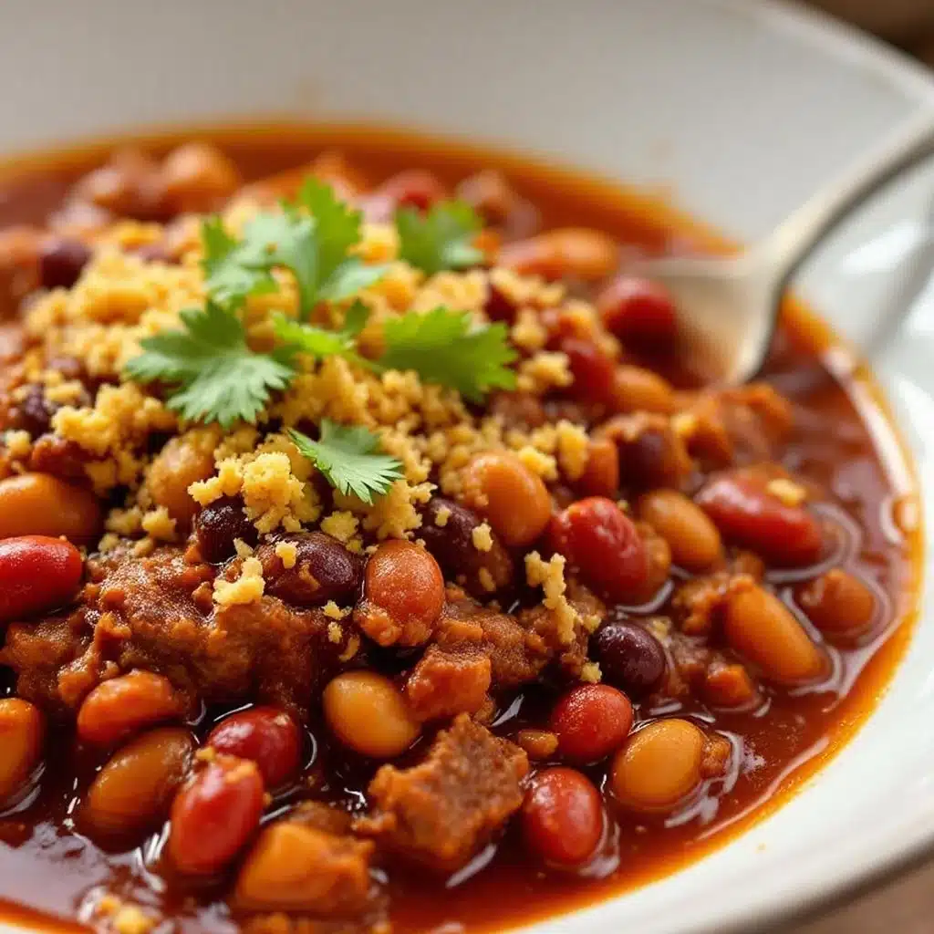 slow cooker beef and bean chili - featured image