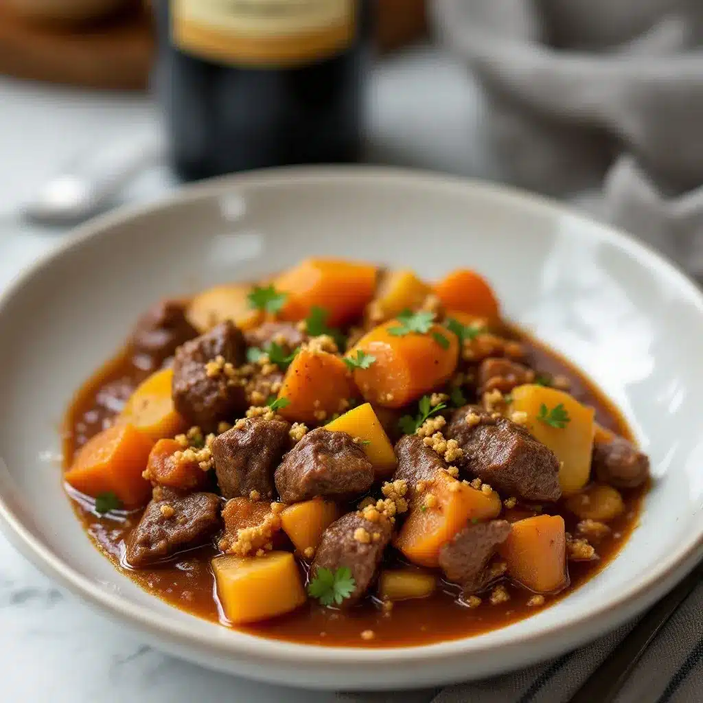 slow cooker beef stew with red wine preparation steps