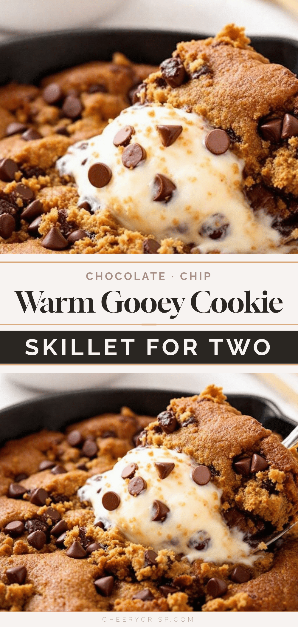 small batch chocolate chip cookie skillet for two recipe