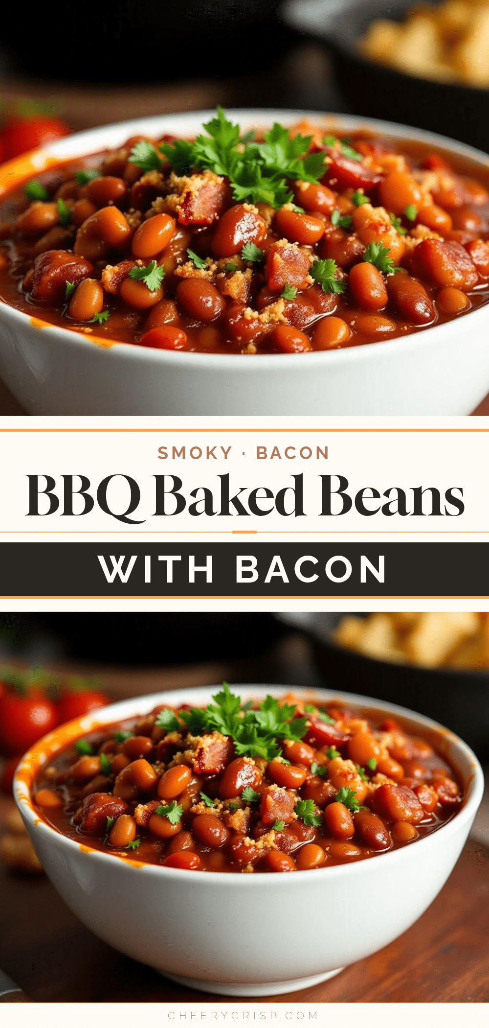 smoky BBQ baked beans with bacon recipe