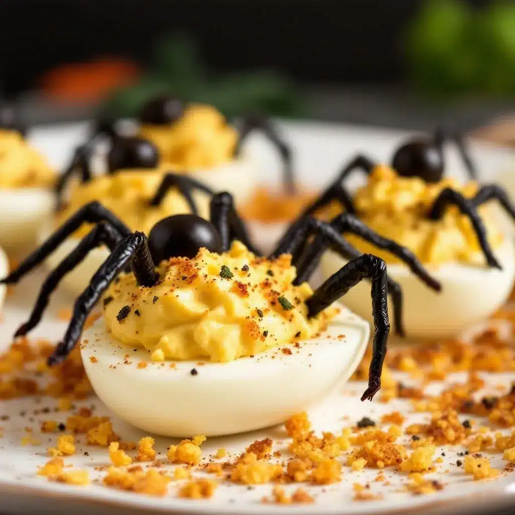 spider deviled eggs preparation steps