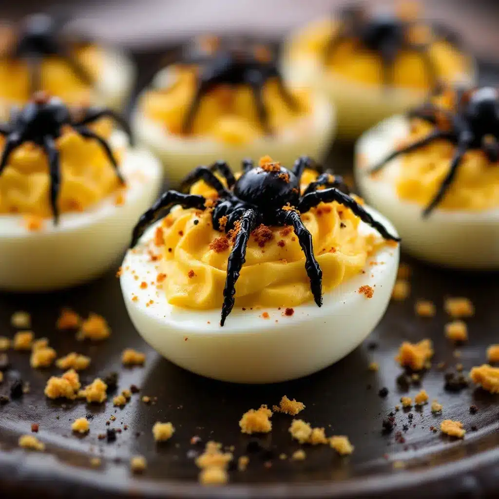 spider deviled eggs preparation steps