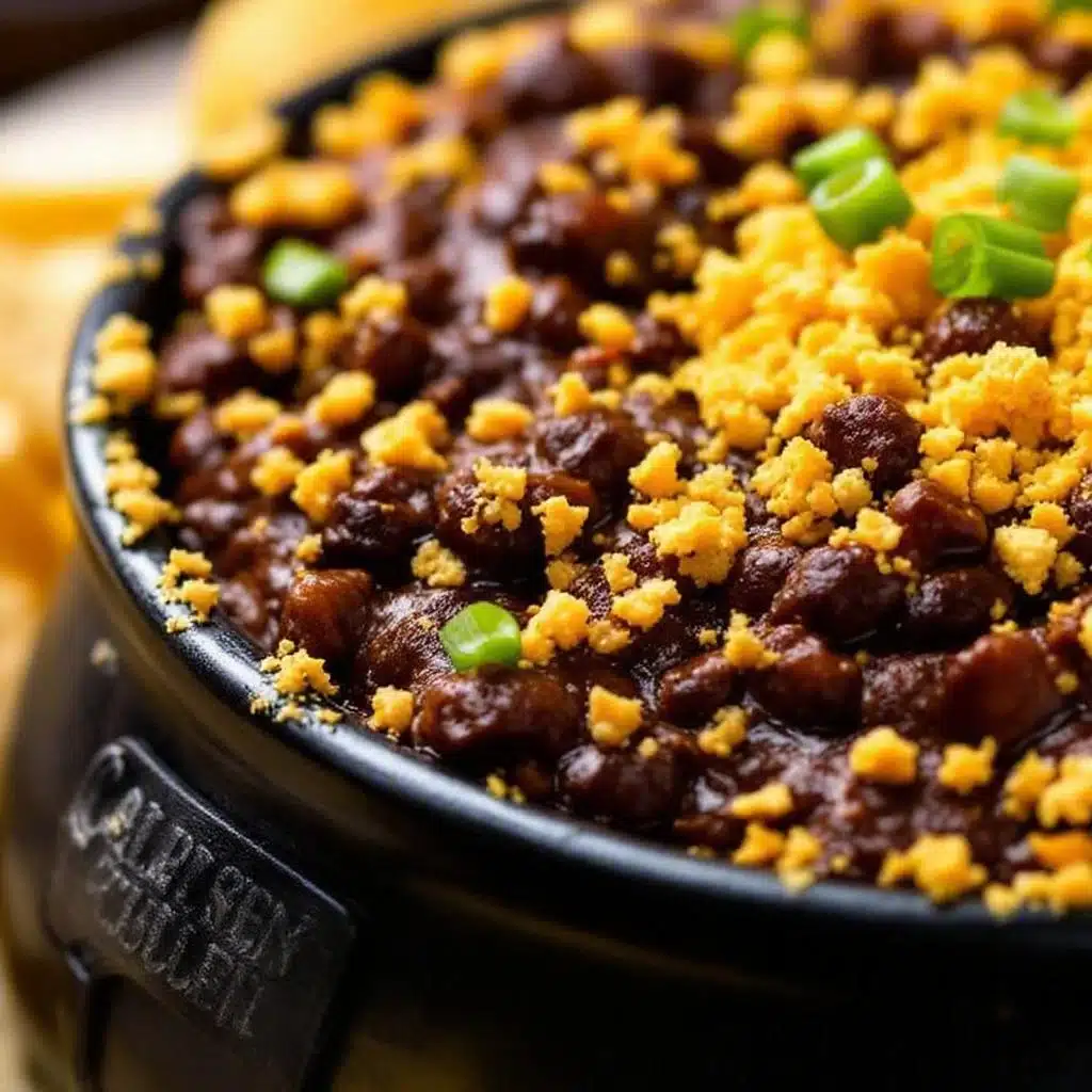 Spooky Black Cauldron Chili Dip - featured image