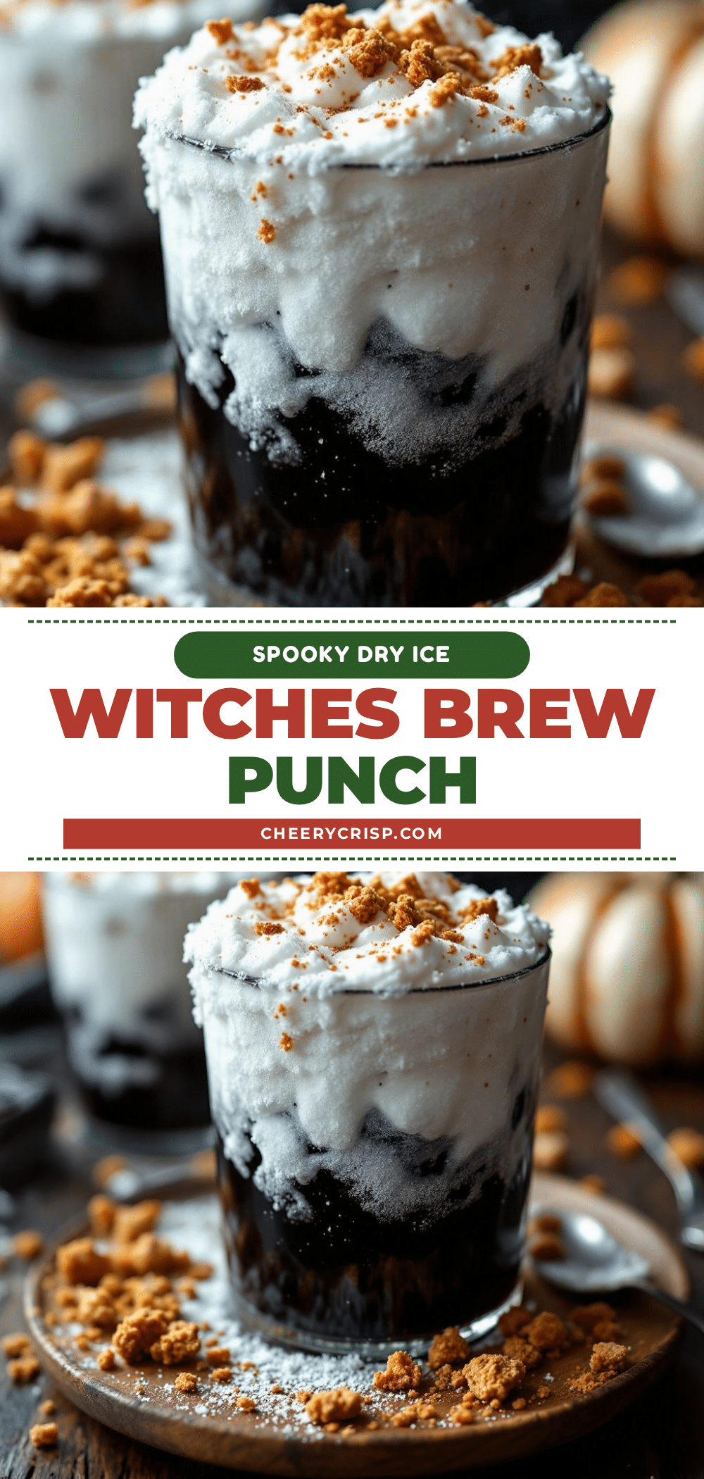 Spooky Halloween Witches Brew Punch with Dry Ice Fog recipe
