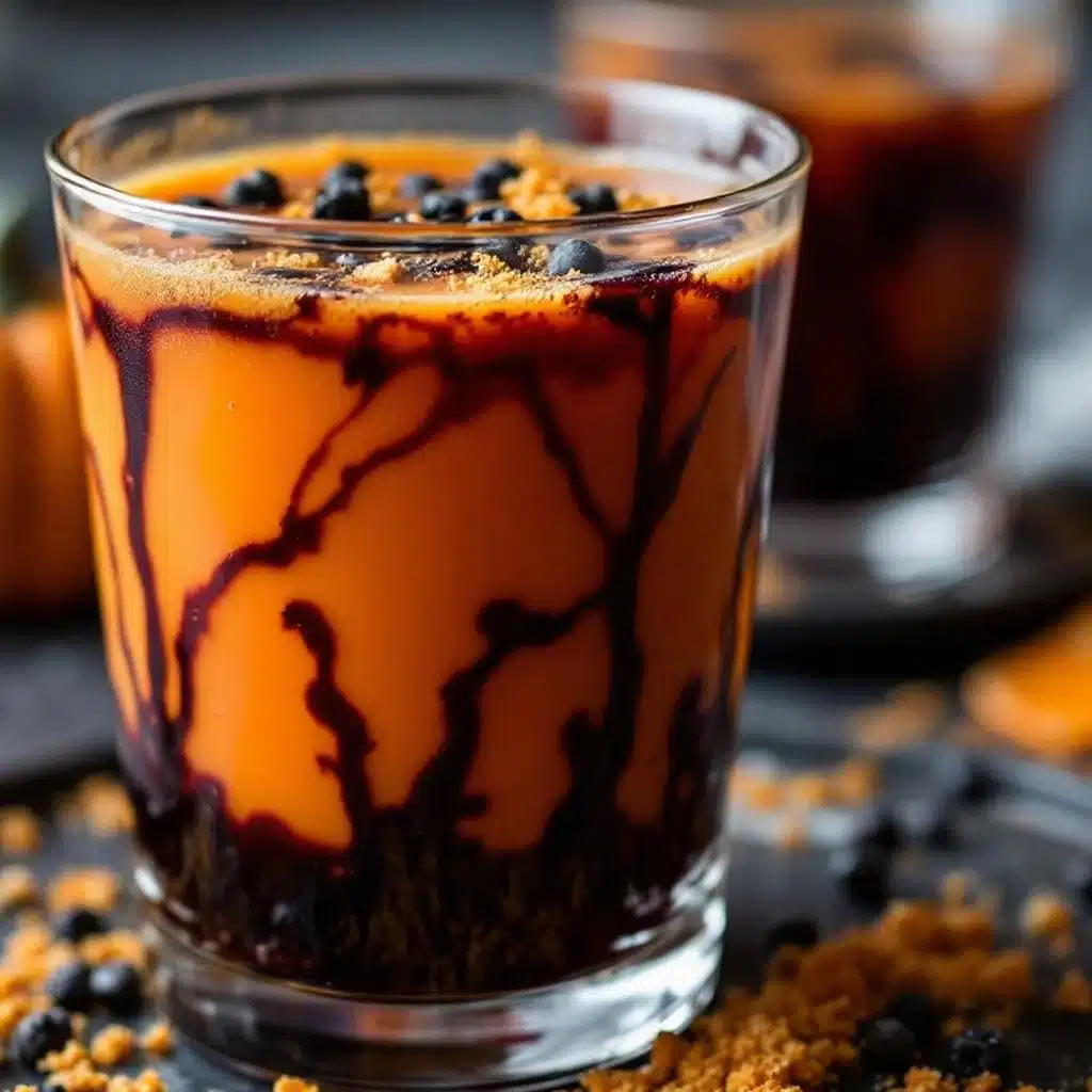 spooky orange and black halloween punch - featured image