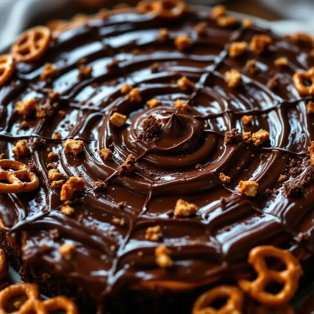 Spooky Spider Web Chocolate Cheesecake Dip preparation steps
